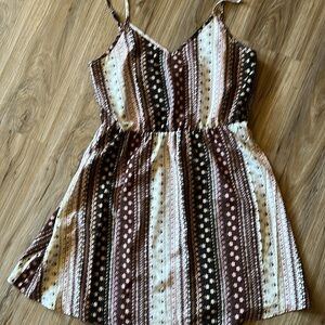 Striped Sleeveless Dress with Spaghetti Straps